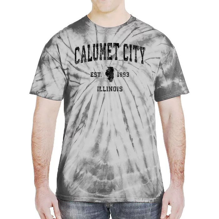 Calumet City Illinois Il Vintage Athletic Sports Tie-Dye T-Shirt