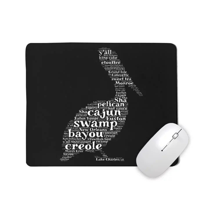 Cajun Creole I Love Louisiana Pelican Graphic Mousepad