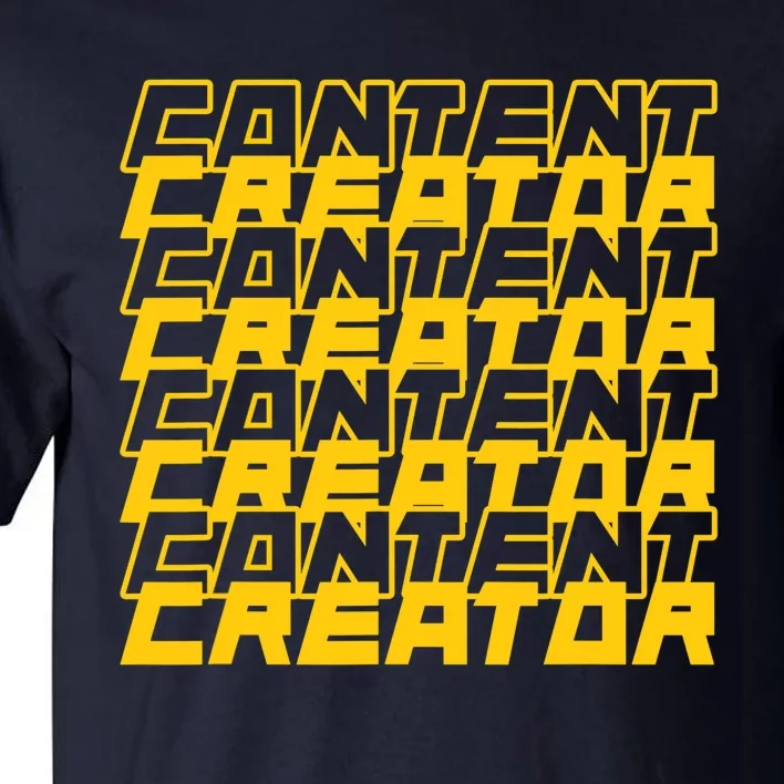 Content Creator Influencer Podcaster Vlogger Writer Blogger Tall T-Shirt