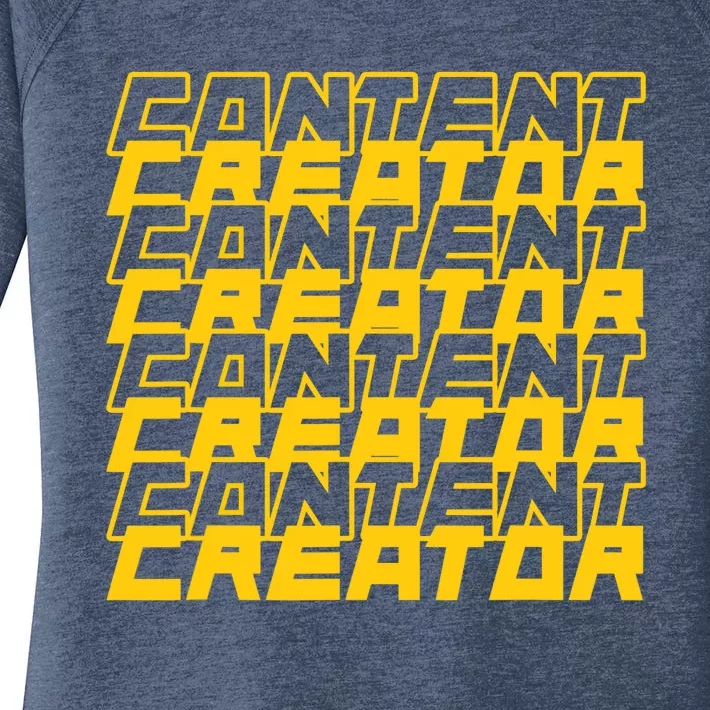 Content Creator Influencer Podcaster Vlogger Writer Blogger Women's Perfect Tri Tunic Long Sleeve Shirt