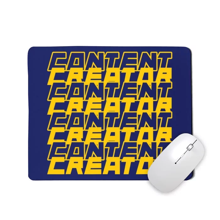 Content Creator Influencer Podcaster Vlogger Writer Blogger Mousepad