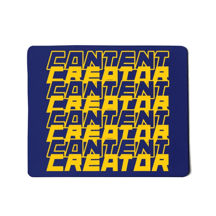 Content Creator Influencer Podcaster Vlogger Writer Blogger Mousepad