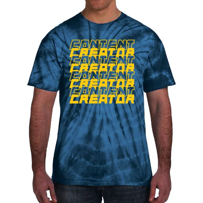 Content Creator Influencer Podcaster Vlogger Writer Blogger Tie-Dye T-Shirt