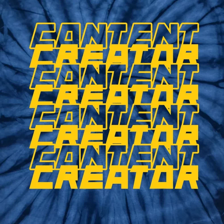 Content Creator Influencer Podcaster Vlogger Writer Blogger Tie-Dye T-Shirt