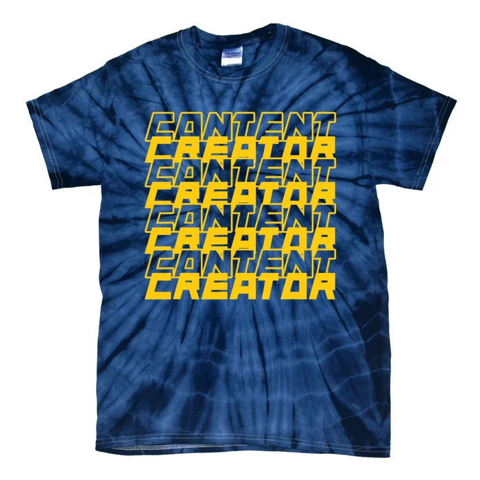 Content Creator Influencer Podcaster Vlogger Writer Blogger Tie-Dye T-Shirt