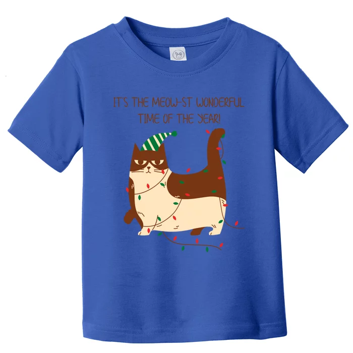 Christmas Cat ItS The Meowst Wonderful Time Of The Year Gift Toddler T-Shirt