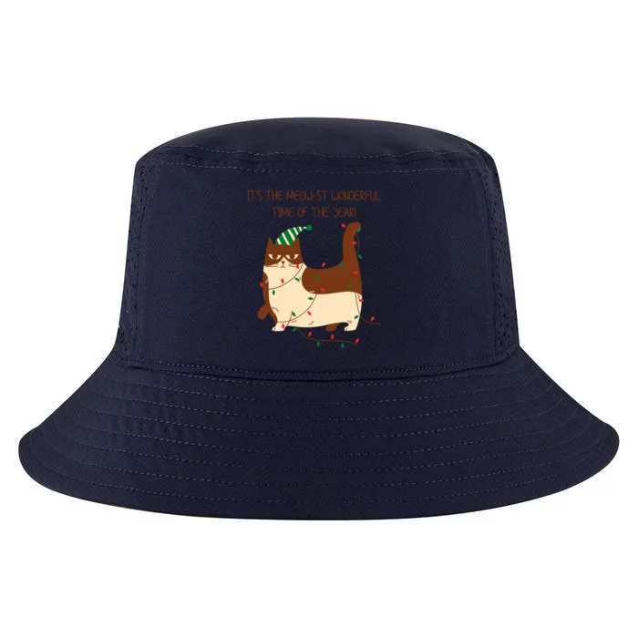 Christmas Cat ItS The Meowst Wonderful Time Of The Year Gift Cool Comfort Performance Bucket Hat