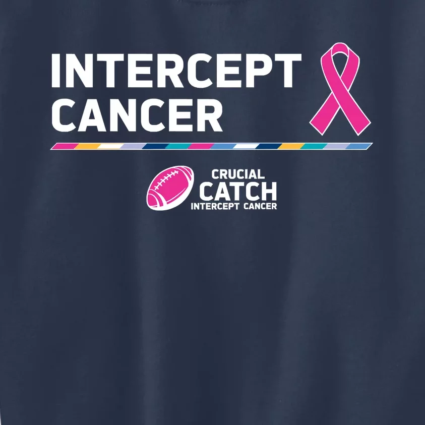 TeeShirtPalace Crucial Catch Intercept Cancer Breast Cancer Awareness Hoodie