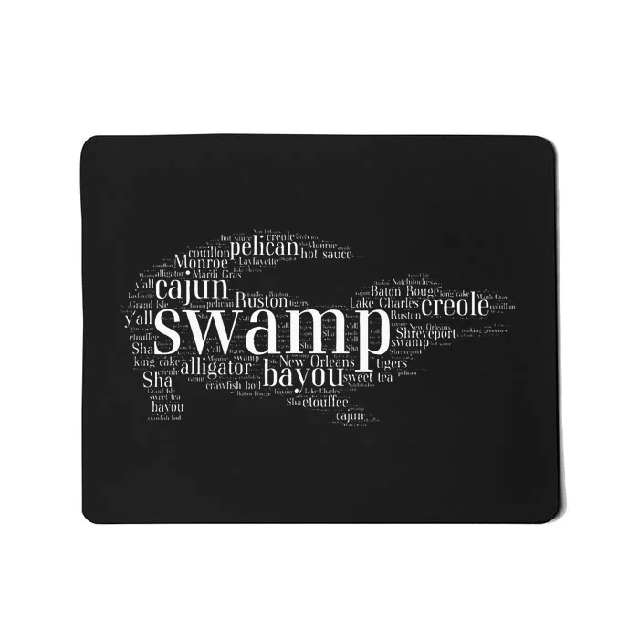 Cajun Creole I Love Louisiana Alligator Graphic Mousepad