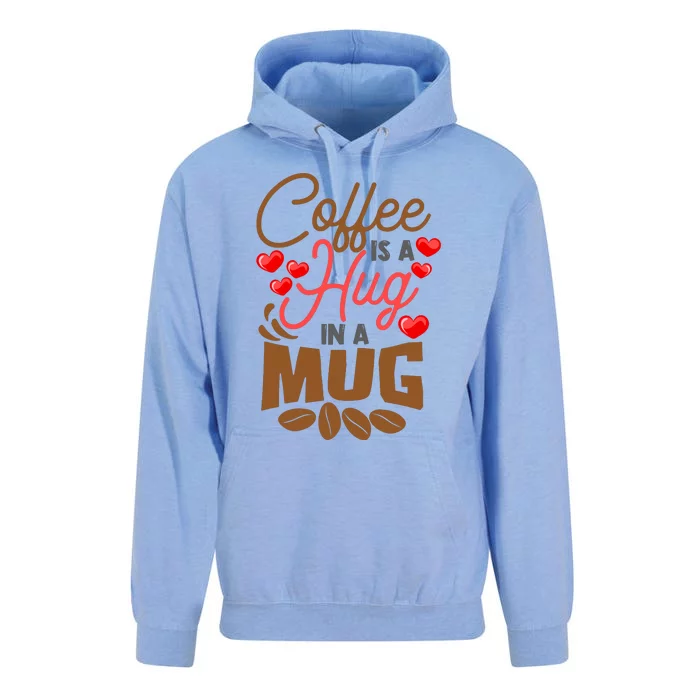 Cute Coffee Is A Hug In Mug Cafe Saying Java Lover Unisex Surf Hoodie