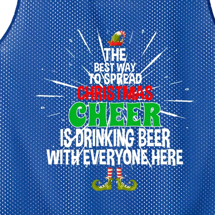 Christmas Cheer Is Ing Beer With Everyone Here Xmas Gift Mesh Reversible Basketball Jersey Tank