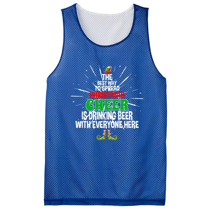 Christmas Cheer Is Ing Beer With Everyone Here Xmas Gift Mesh Reversible Basketball Jersey Tank