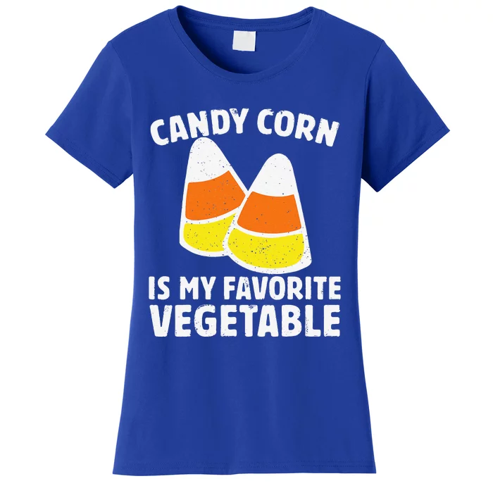 Candy Corn Is My Favorite Vegetable Retro Halloween Gift Women's T-Shirt