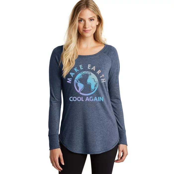 Climate Change Is Real Make Earth Cool Again Gift Women's Perfect Tri Tunic Long Sleeve Shirt