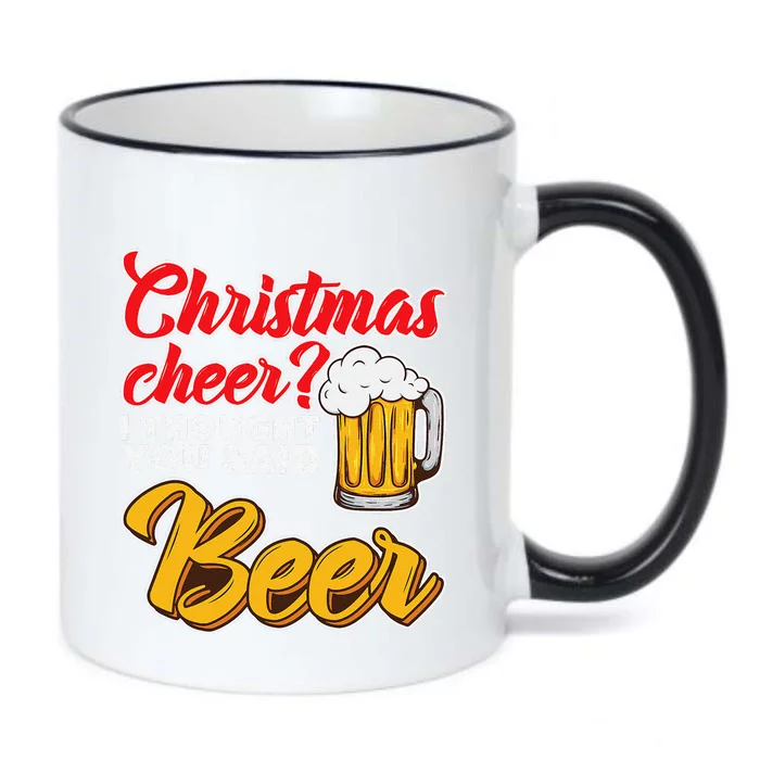 Christmas Cheer I Thought You Said Beer Weihnachten Bier Black Color Changing Mug