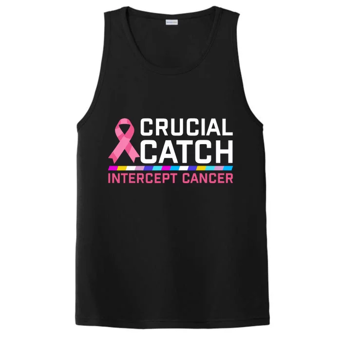 Crucial Catch Intercept Cancer Breast Breast Cancer Awareness Performance Tank