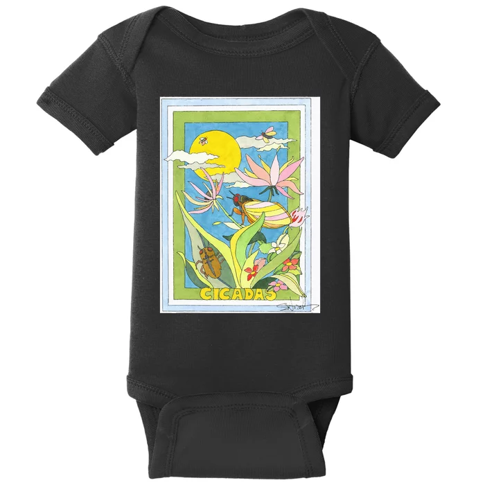 Cicadas Baby Bodysuit