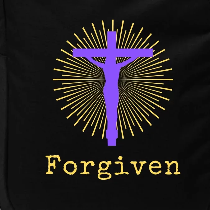 Chrisitan Cross Jesus Forgiven Faith Gift Impact Tech Backpack