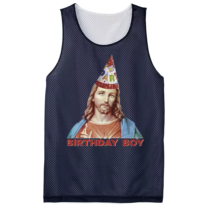 Cool Christmas Jesus Birthday Boy Mesh Reversible Basketball Jersey Tank