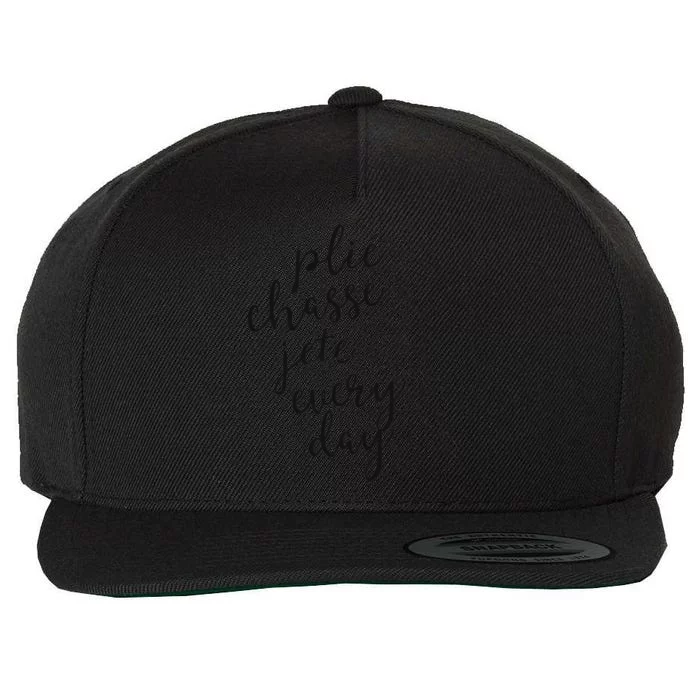 Clie Chasse Jete All Day Gift For Ballet Dancer Teacher Wool Snapback Cap