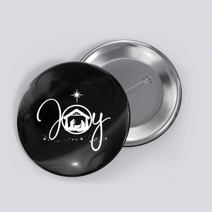 Christian Christmas Joy Jesus Nativity Scene Faith Button