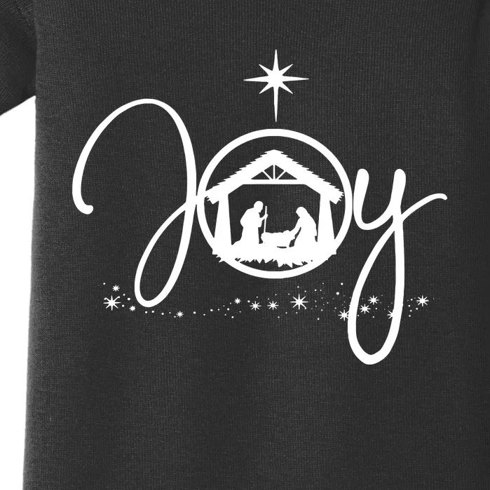 Christian Christmas Joy Jesus Nativity Scene Faith Baby Bodysuit