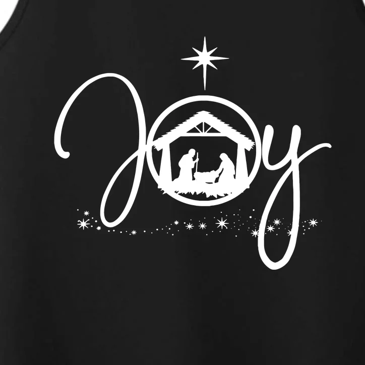 Christian Christmas Joy Jesus Nativity Scene Faith Performance Tank