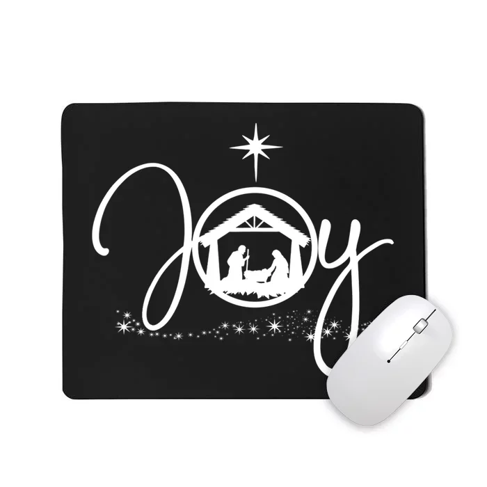 Christian Christmas Joy Jesus Nativity Scene Faith Gift TShirt Mousepad