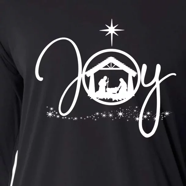 Christian Christmas Joy Jesus Nativity Scene Faith Gift TShirt Cooling Performance Long Sleeve Crew