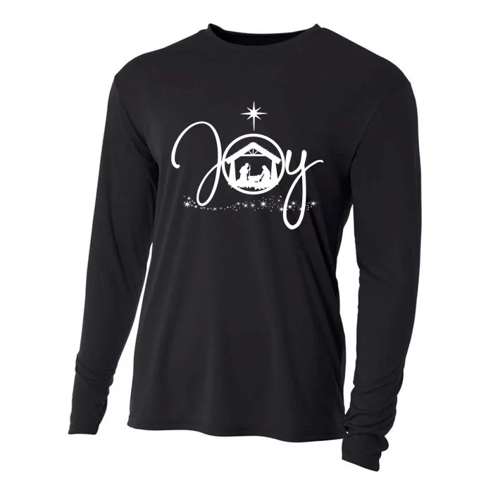 Christian Christmas Joy Jesus Nativity Scene Faith Gift TShirt Cooling Performance Long Sleeve Crew