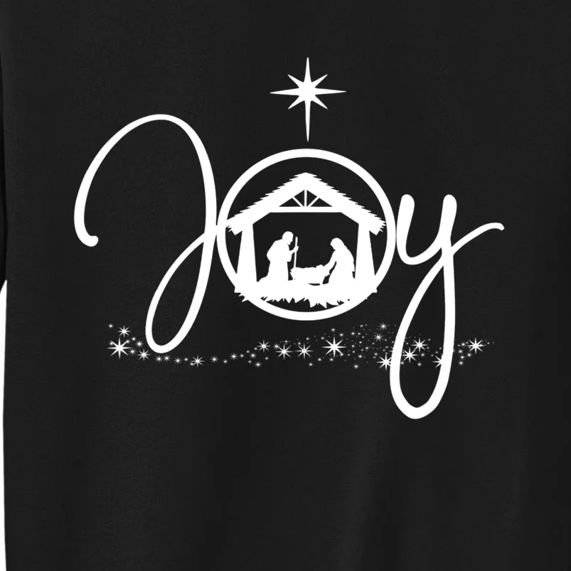 Christian Christmas Joy Jesus Nativity Scene Faith Gift TShirt Tall Sweatshirt