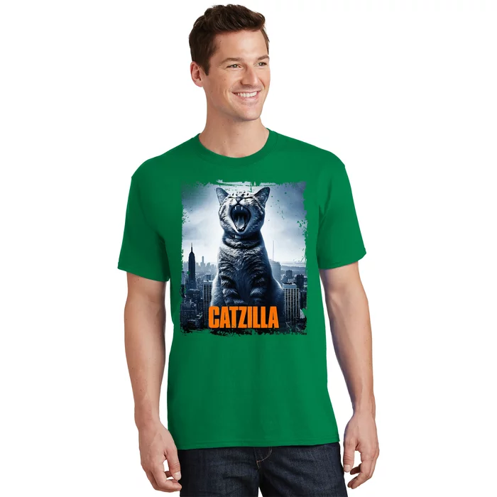 Catzilla Cat Japanese Art Funny Cat T-Shirt