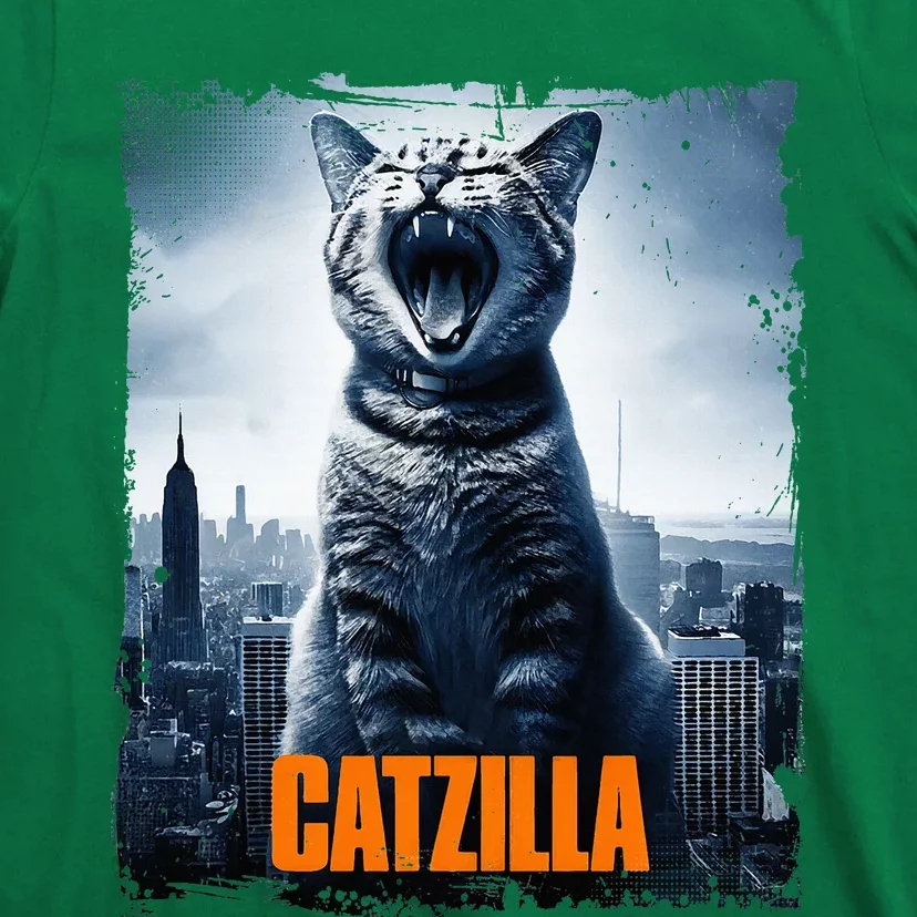 Catzilla Cat Japanese Art Funny Cat T-Shirt