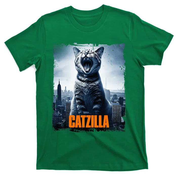 Catzilla Cat Japanese Art Funny Cat T-Shirt