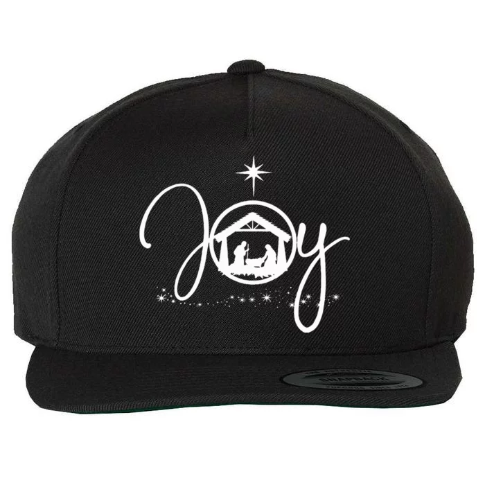 Christian Christmas Joy Jesus Nativity Scene Faith Wool Snapback Cap