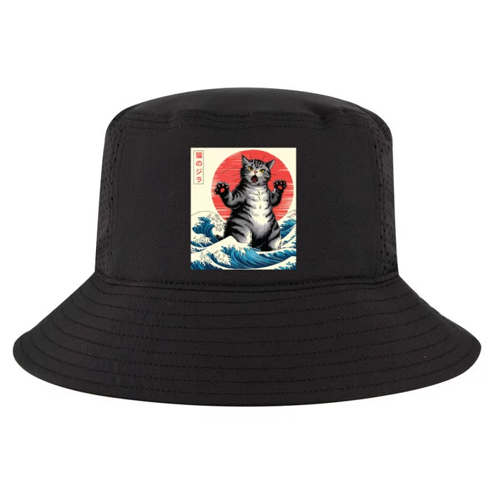 Catzilla Cat Japanese Art Funny Cat Gifts Cool Comfort Performance Bucket Hat