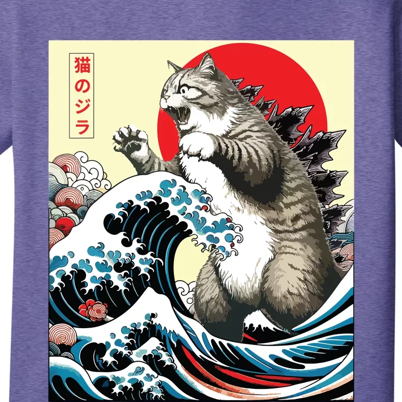 Catzilla Cat Japanese Art Funny Cat Gifts T-Shirt