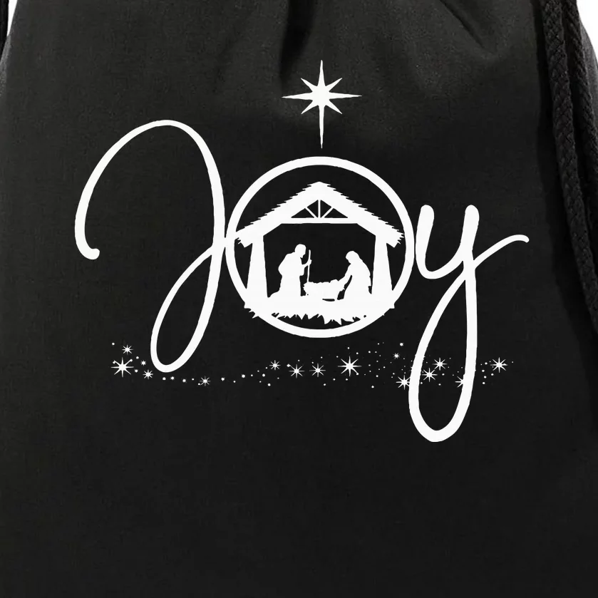 Christian Christmas Joy Jesus Nativity Scene Faith Gift Drawstring Bag