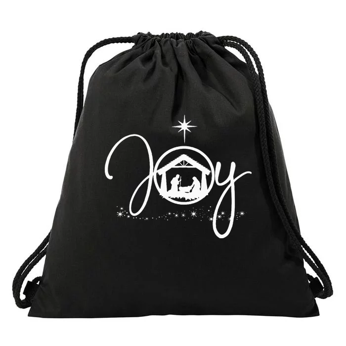 Christian Christmas Joy Jesus Nativity Scene Faith Gift Drawstring Bag