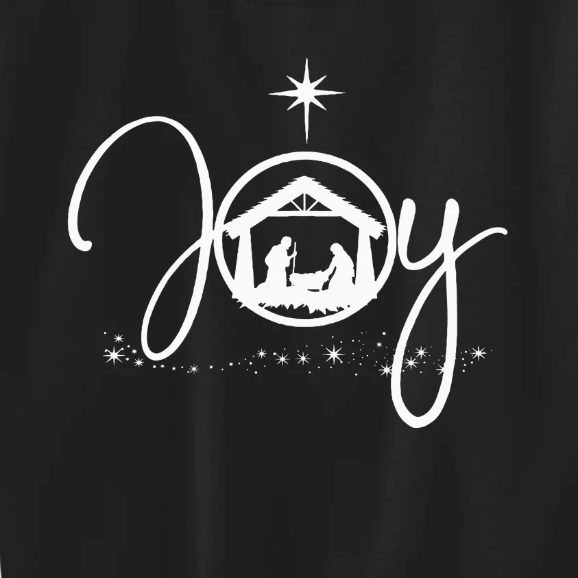 Christian Christmas Joy Jesus Nativity Scene Faith Gift Kids Sweatshirt