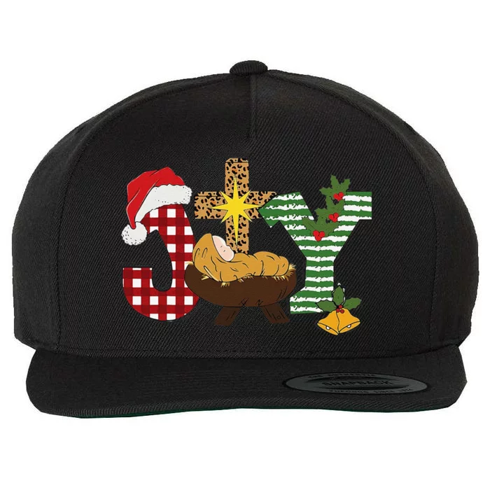 Christian Christmas Joy Jesus Nativity Scene Faith Wool Snapback Cap