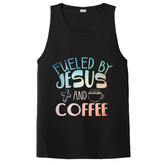 Cool Coffee & Jesus Christian Coffee Lover Performance Tank