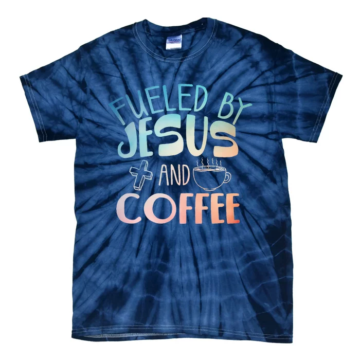 Cool Coffee & Jesus Christian Coffee Lover Tie-Dye T-Shirt