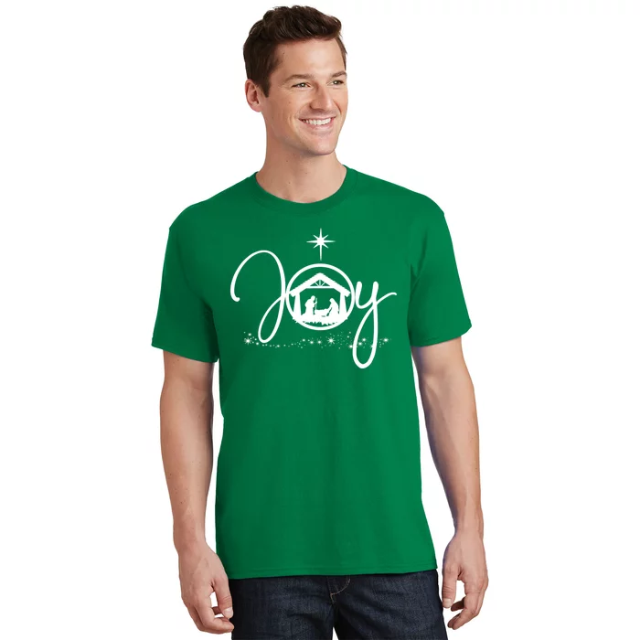 Christian Christmas Joy Jesus Nativity Scene Faith T-Shirt