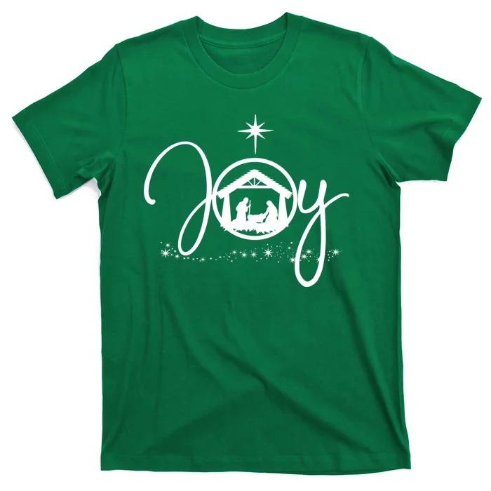 Christian Christmas Joy Jesus Nativity Scene Faith T-Shirt