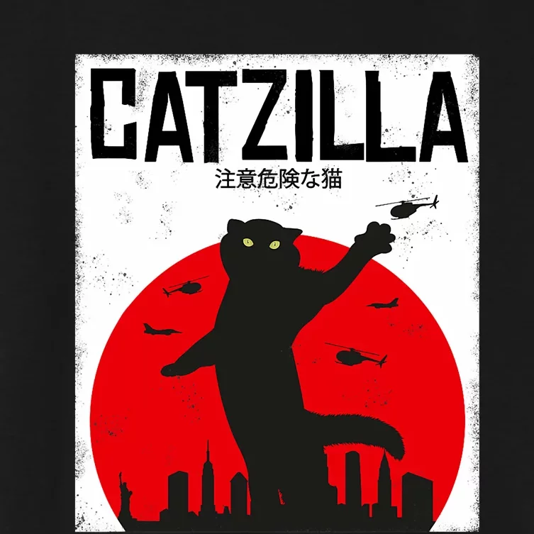 Catzilla Cat Kitten Feline Kitty Outfit Japan Movie Women's Crop Top Tee