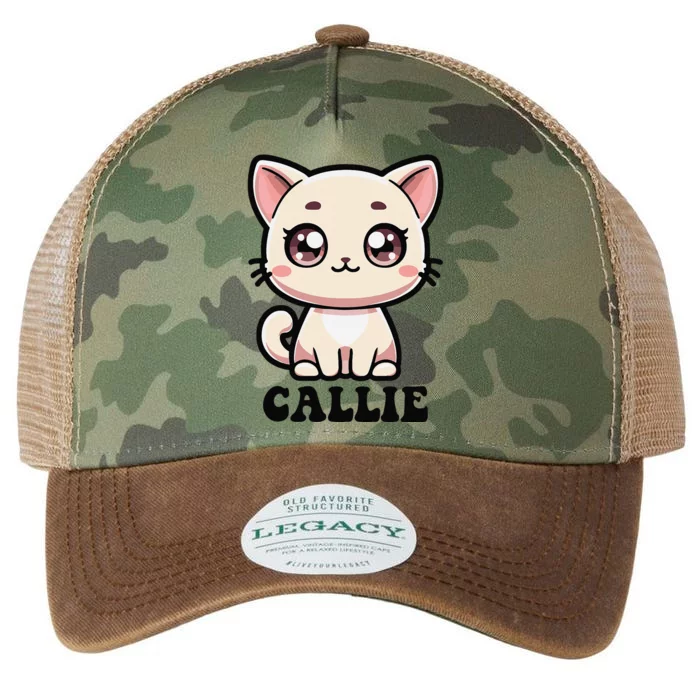 Callie Cute Kitty Cat Design For Name Callie Legacy Tie Dye Trucker Hat