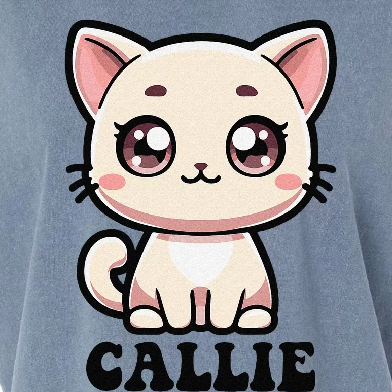 Callie Cute Kitty Cat Design For Name Callie Garment-Dyed Women's Muscle Tee