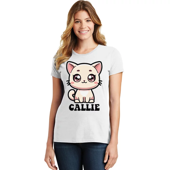 Callie Cute Kitty Cat Design For Name Callie Women's T-Shirt