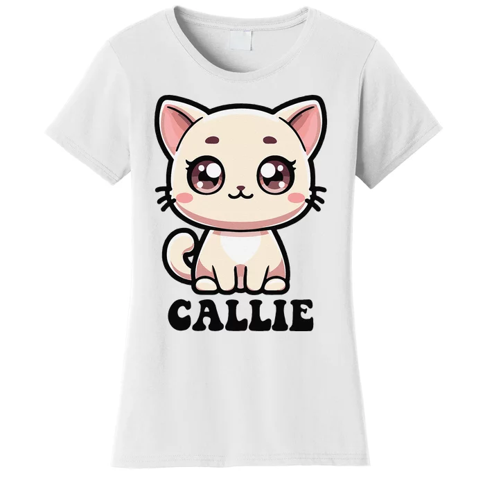 Callie Cute Kitty Cat Design For Name Callie Women's T-Shirt